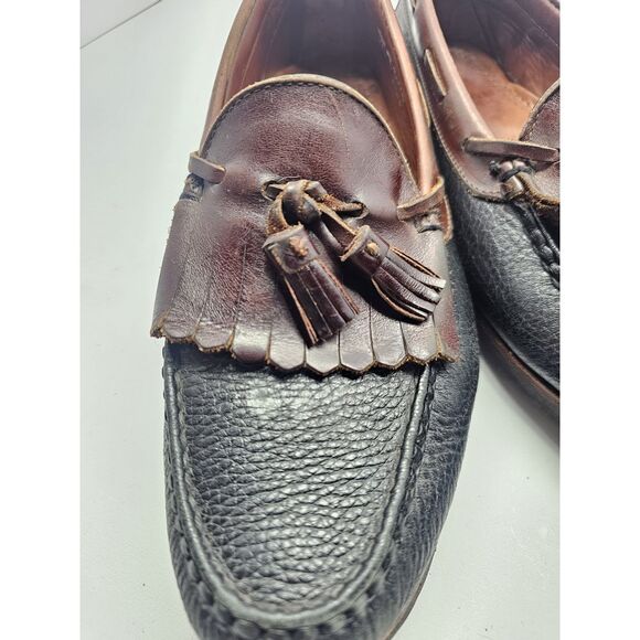 Allen Edmons 2 Eye Men's Penny Loafer Size 10 D‎ Vibram Gumlite Sole Pebbled - Picture 4 of 13